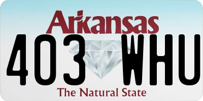 AR license plate 403WHU