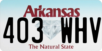 AR license plate 403WHV