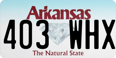 AR license plate 403WHX