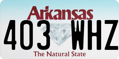 AR license plate 403WHZ