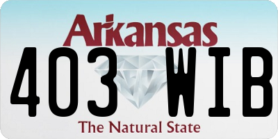 AR license plate 403WIB
