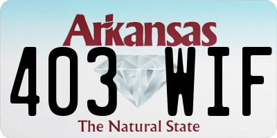 AR license plate 403WIF