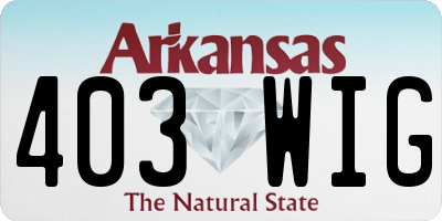 AR license plate 403WIG