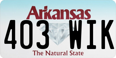 AR license plate 403WIK