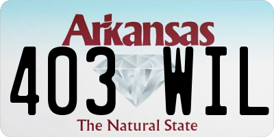 AR license plate 403WIL