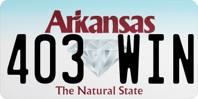 AR license plate 403WIN