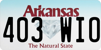 AR license plate 403WIO