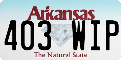 AR license plate 403WIP