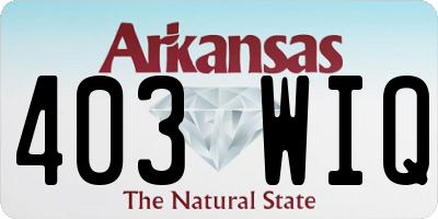 AR license plate 403WIQ
