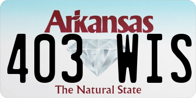 AR license plate 403WIS