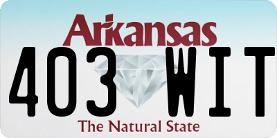 AR license plate 403WIT