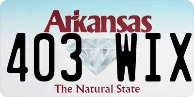 AR license plate 403WIX