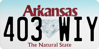 AR license plate 403WIY