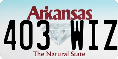AR license plate 403WIZ