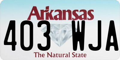AR license plate 403WJA