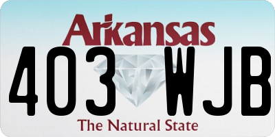 AR license plate 403WJB