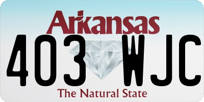 AR license plate 403WJC