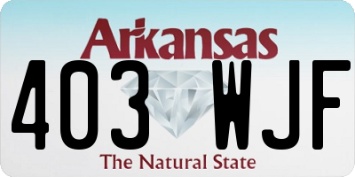 AR license plate 403WJF