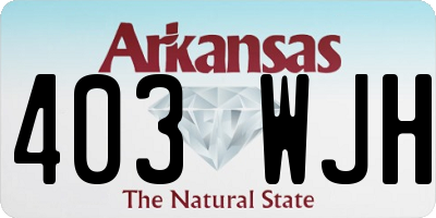 AR license plate 403WJH