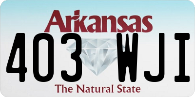 AR license plate 403WJI