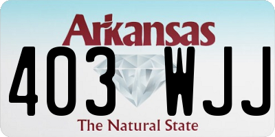 AR license plate 403WJJ