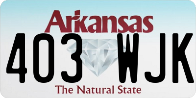AR license plate 403WJK