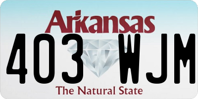 AR license plate 403WJM
