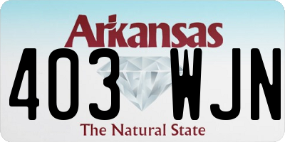 AR license plate 403WJN
