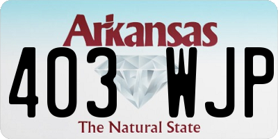 AR license plate 403WJP