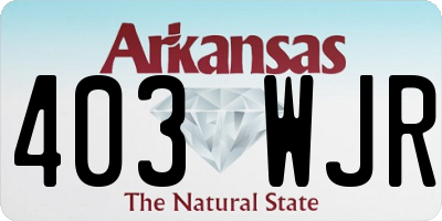 AR license plate 403WJR