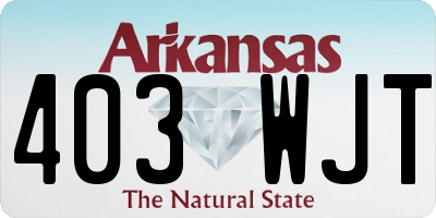AR license plate 403WJT