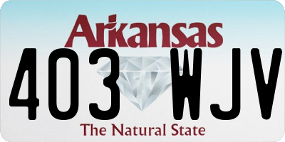 AR license plate 403WJV