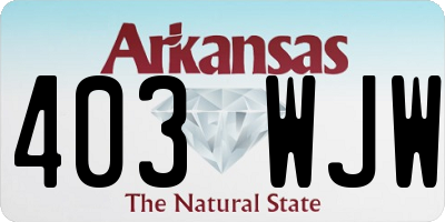 AR license plate 403WJW