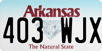 AR license plate 403WJX