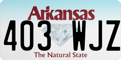 AR license plate 403WJZ