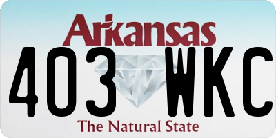 AR license plate 403WKC