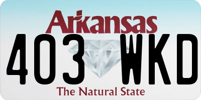 AR license plate 403WKD