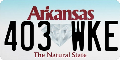 AR license plate 403WKE
