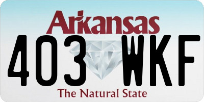 AR license plate 403WKF