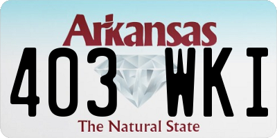 AR license plate 403WKI