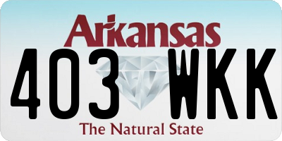 AR license plate 403WKK