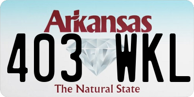 AR license plate 403WKL