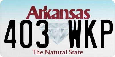 AR license plate 403WKP