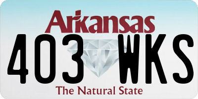 AR license plate 403WKS