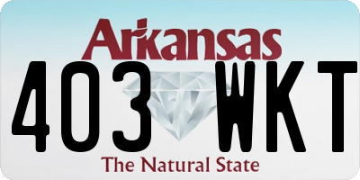 AR license plate 403WKT