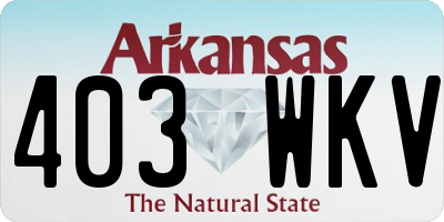 AR license plate 403WKV