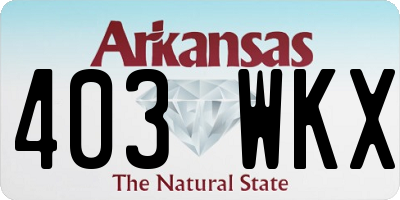 AR license plate 403WKX