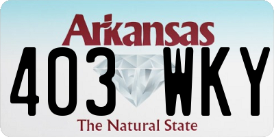 AR license plate 403WKY