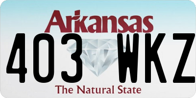 AR license plate 403WKZ