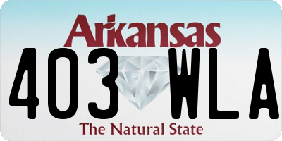 AR license plate 403WLA